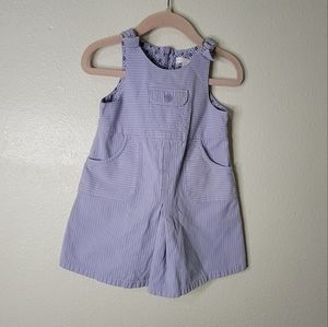 Janie And Jack Lavender Striped Dress Set With Bloomers Size 18-24M Infant
